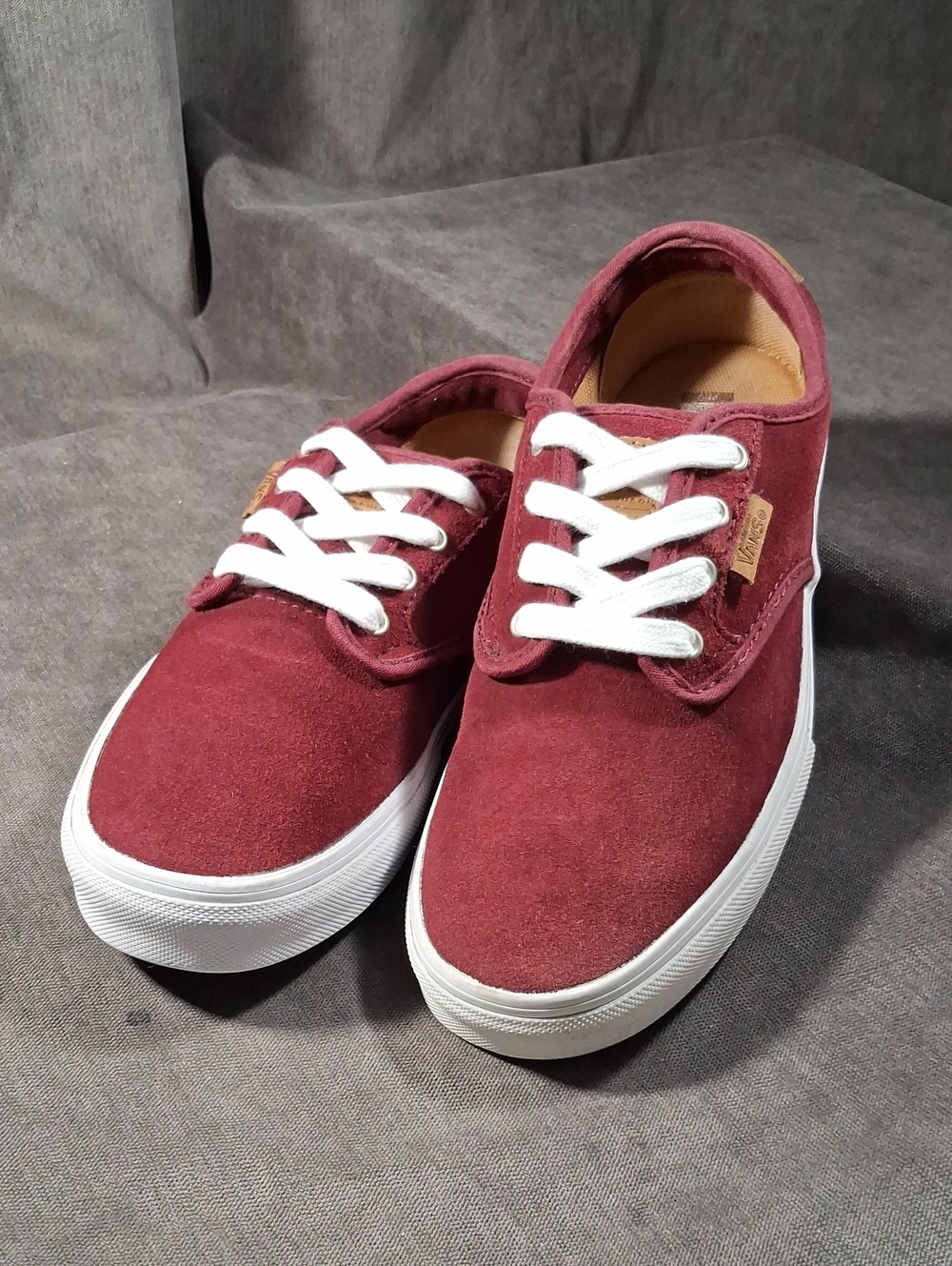 Vans Chima Ferguson Pro Port Royale Burgundy Suede Sneakers VG US J4.5 W6